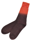 Dip-Dye Kaschmirsocken Braun/Rot von Mell-o
