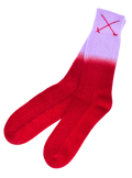 Dip-Dye Kaschmirsocken Rot/Lila von Mell-o