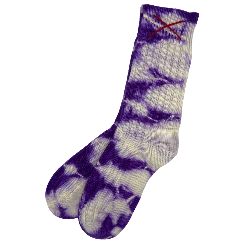 Tie-Dye Kaschmirsocken Bright Violet von Mell-o