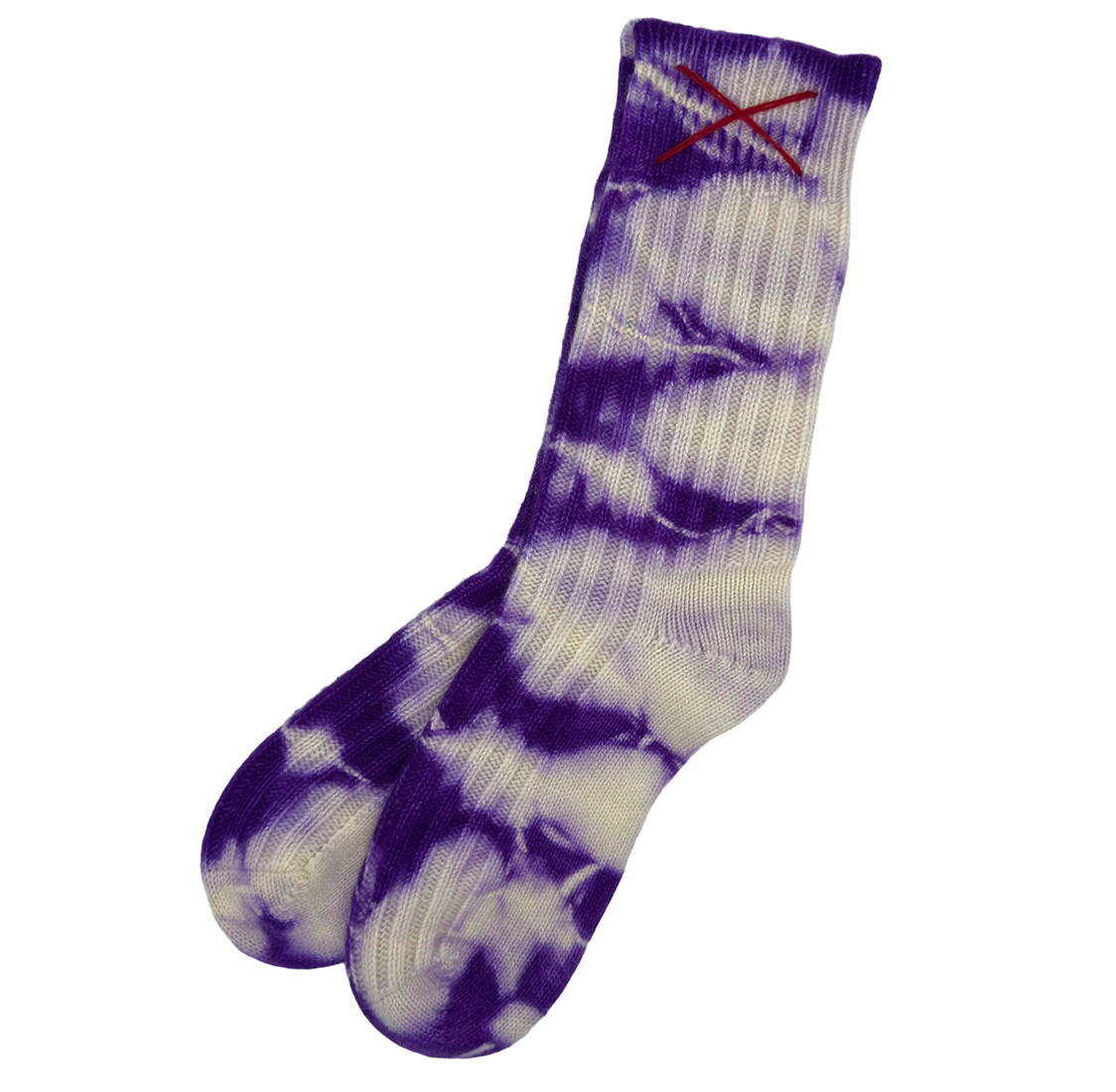 Tie-Dye Kaschmirsocken Bright Violet von Mell-o